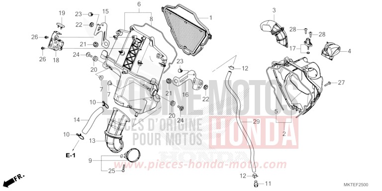 AIR CLEANER for X-ADV 750 MAT DEEP MUD GRAY (NHD05) from 2025